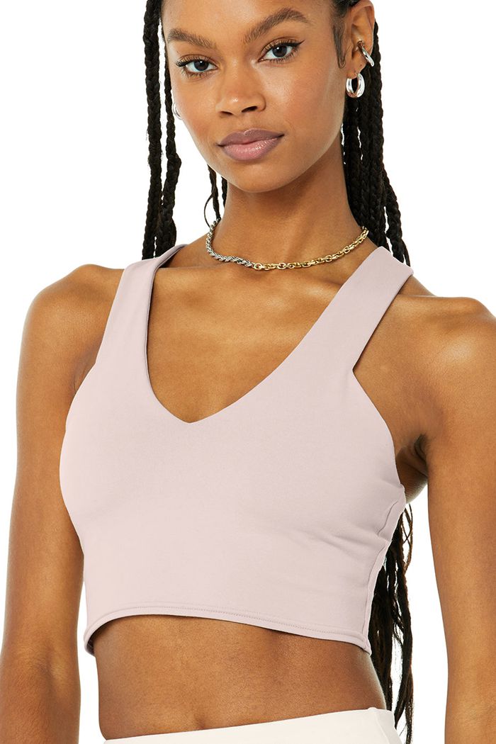 Tank Tops Alo Yoga Airbrush Real Mujer Rosas | 792654RGD