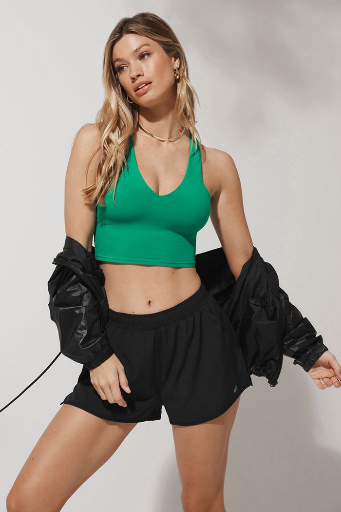 Tank Tops Alo Yoga Airbrush Real Mujer Verdes Turquesa | 675142PBH