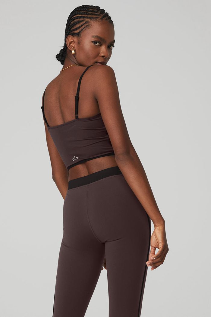 Tank Tops Alo Yoga Airbrush Stream Forro Mujer Negros | 047953PLC