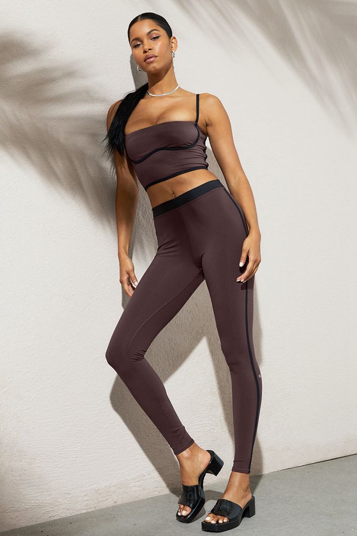 Tank Tops Alo Yoga Airbrush Stream Forro Mujer Negros | 047953PLC