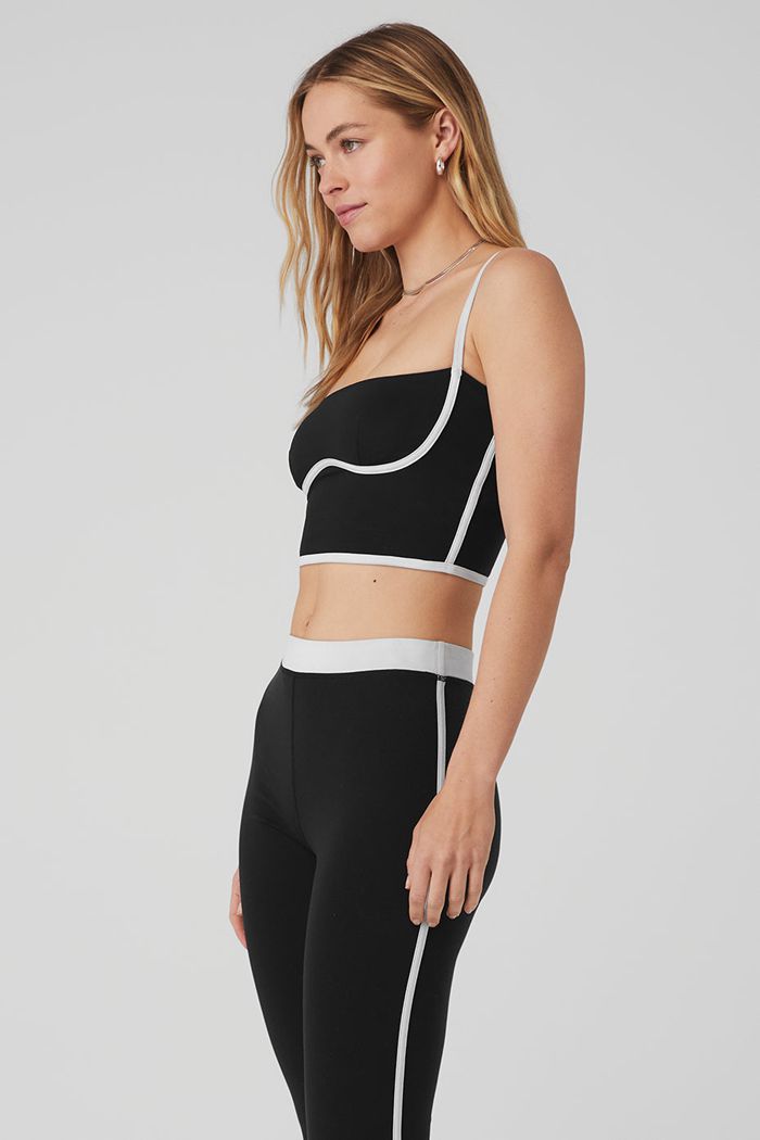 Tank Tops Alo Yoga Airbrush Stream Forro Mujer Negros Blancos | 521896KXU