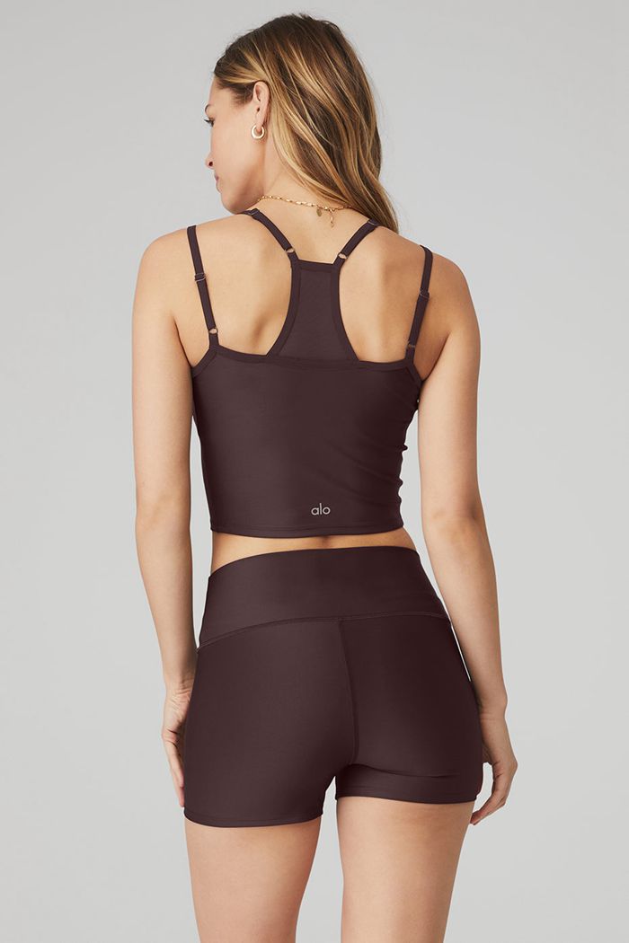 Tank Tops Alo Yoga Airlift Double Check Mujer Negros | 968702LEB