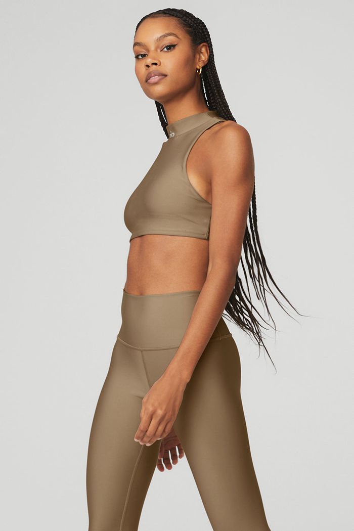 Tank Tops Alo Yoga Airlift Fuse Mujer Marrom | 160987JBF
