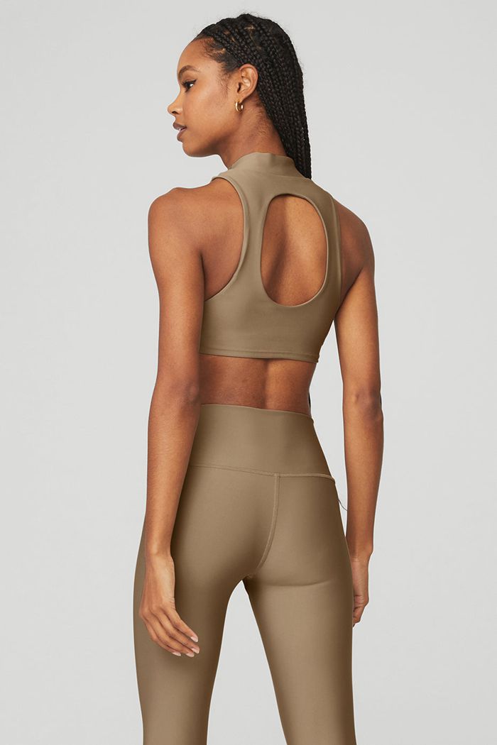 Tank Tops Alo Yoga Airlift Fuse Mujer Marrom | 160987JBF
