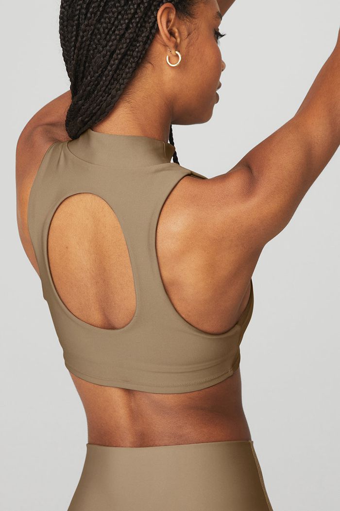 Tank Tops Alo Yoga Airlift Fuse Mujer Marrom | 160987JBF