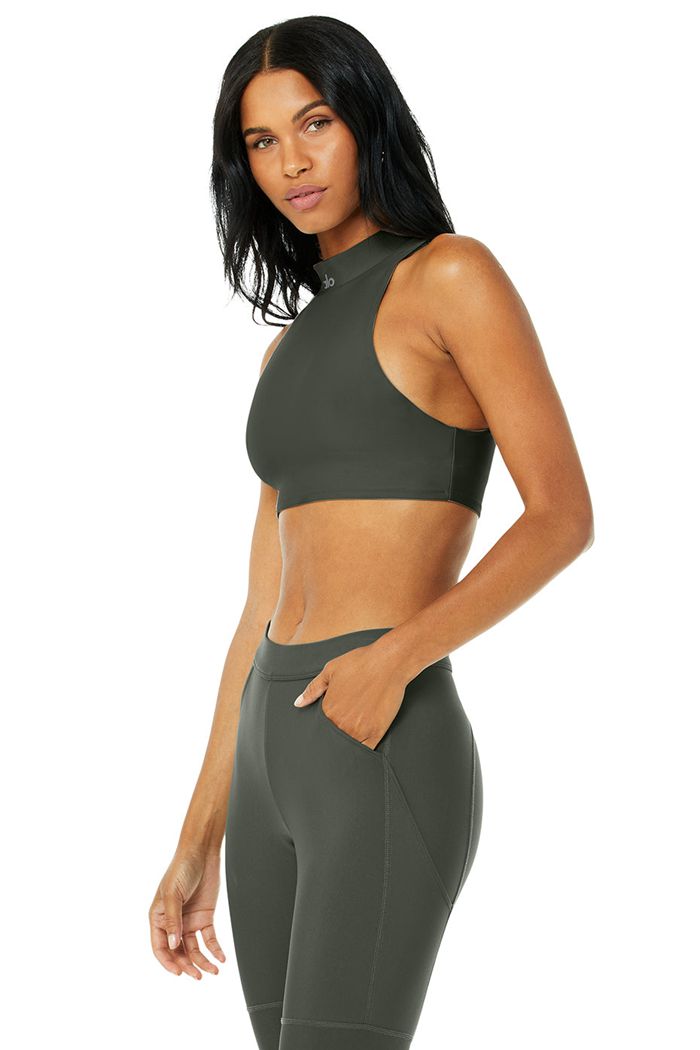 Tank Tops Alo Yoga Airlift Fuse Mujer Verdes Oscuro | 651298JPU