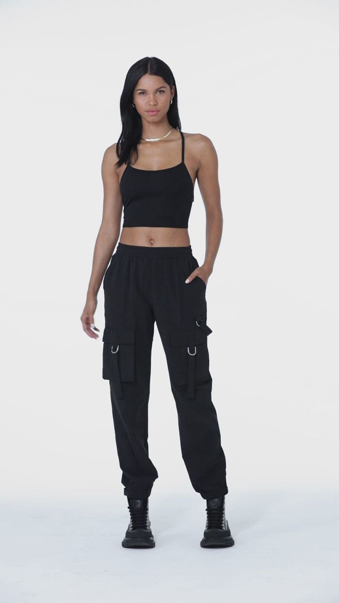 Tank Tops Alo Yoga Alosoft Ribbed Crop Calm Mujer Negros | 430216QIS