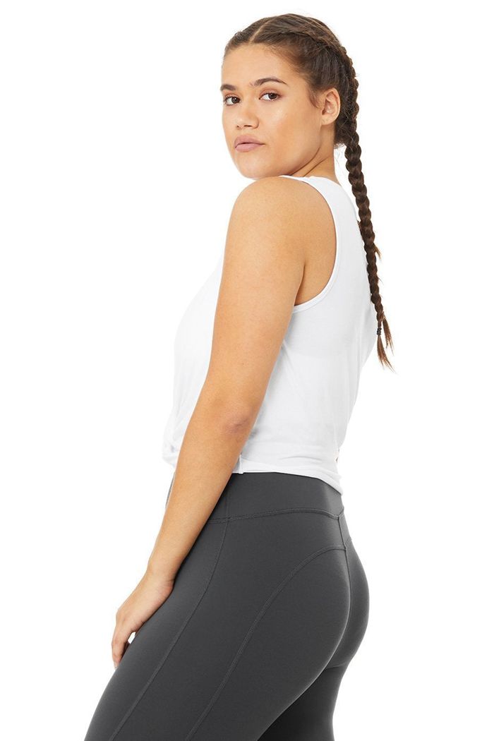 Tank Tops Alo Yoga Cover Mujer Blancos | 291706XCP