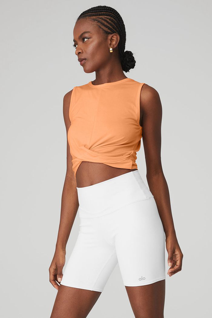 Tank Tops Alo Yoga Cover Mujer Naranjas | 091863TSN