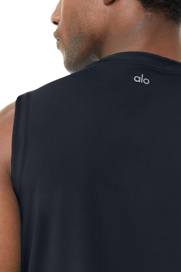 Tank Tops Alo Yoga Idol Performance Hombre Azul Marino | 187509NAR