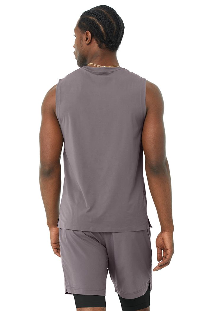 Tank Tops Alo Yoga Idol Performance Hombre Morados | 201937GLM