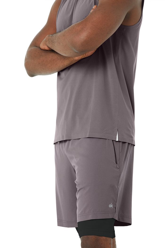 Tank Tops Alo Yoga Idol Performance Hombre Morados | 201937GLM