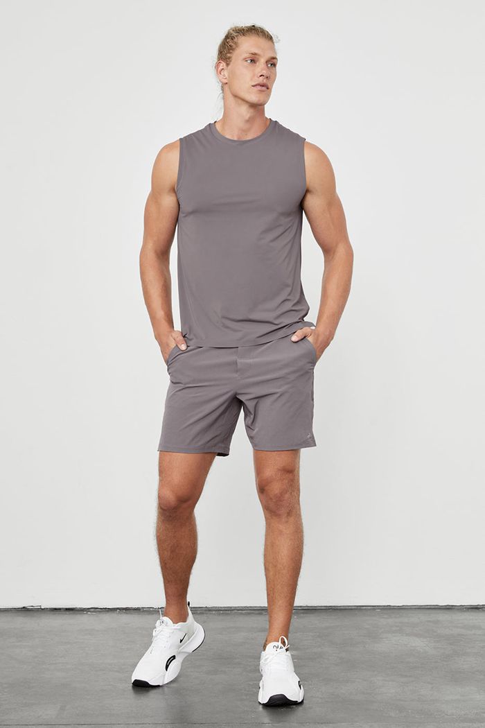 Tank Tops Alo Yoga Idol Performance Hombre Morados | 201937GLM