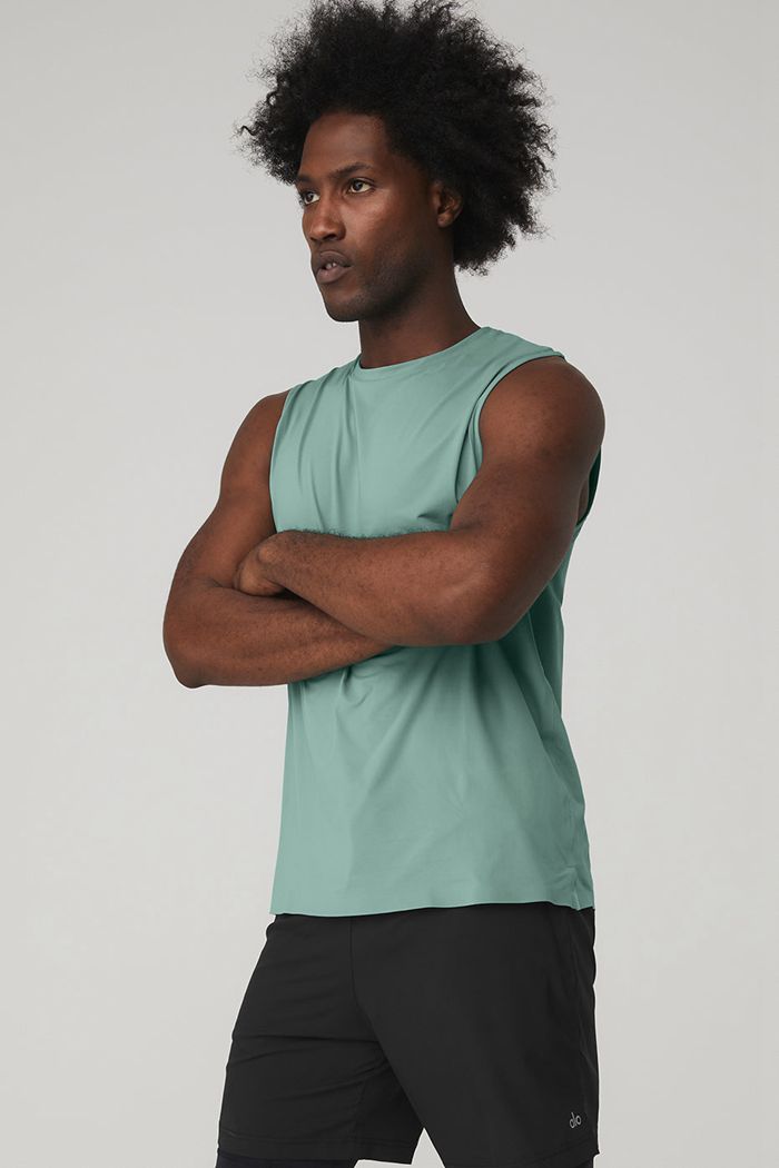 Tank Tops Alo Yoga Idol Performance Hombre Azules | 460198LJY