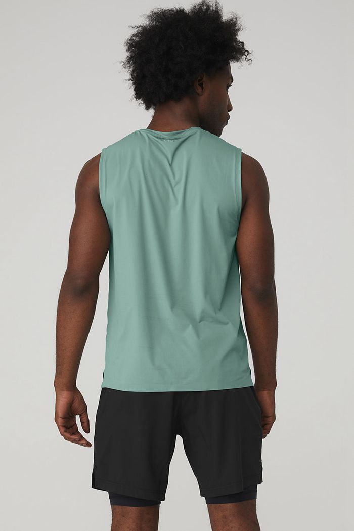 Tank Tops Alo Yoga Idol Performance Hombre Azules | 460198LJY