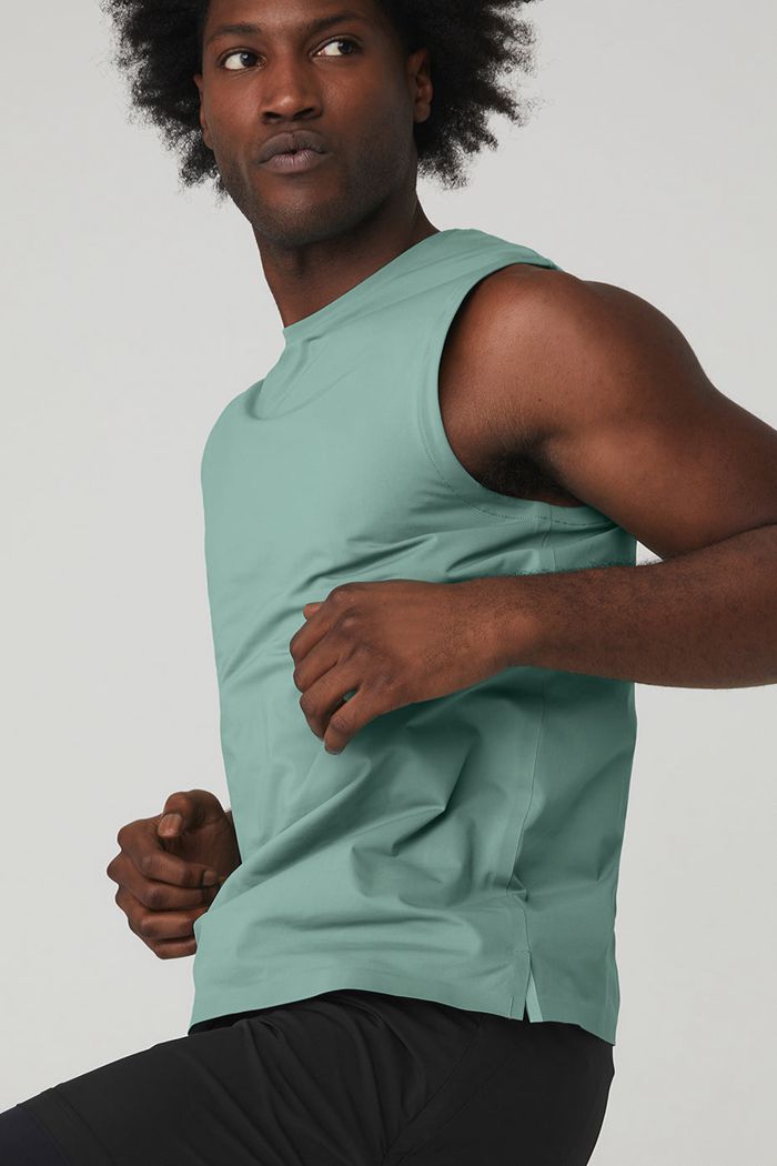 Tank Tops Alo Yoga Idol Performance Hombre Azules | 460198LJY