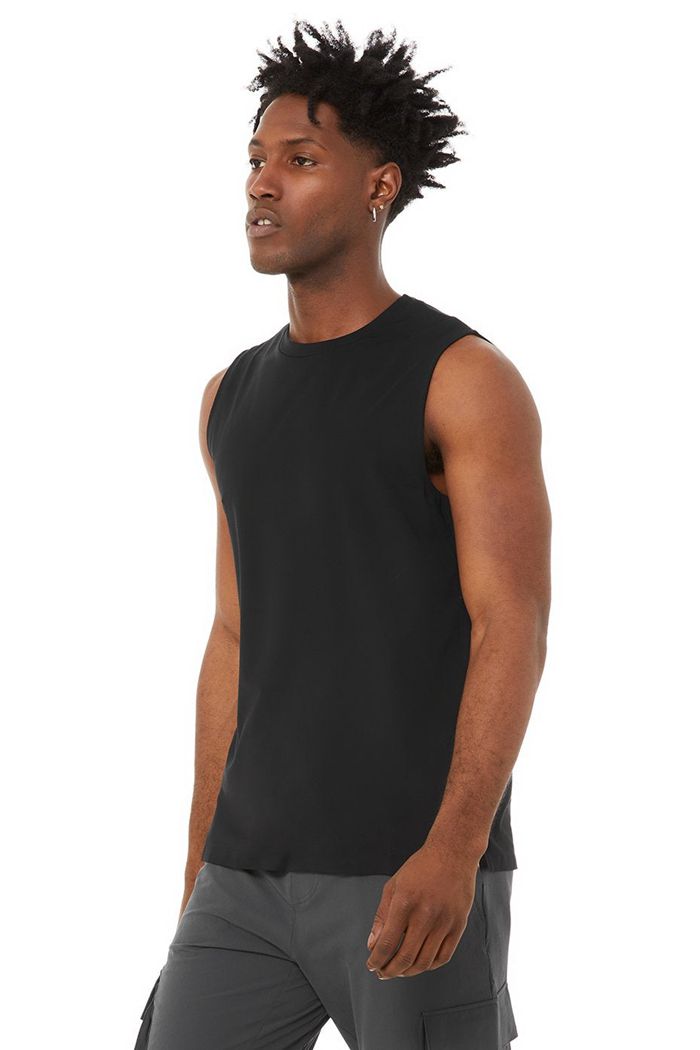 Tank Tops Alo Yoga Idol Performance Hombre Negros | 617485YXD