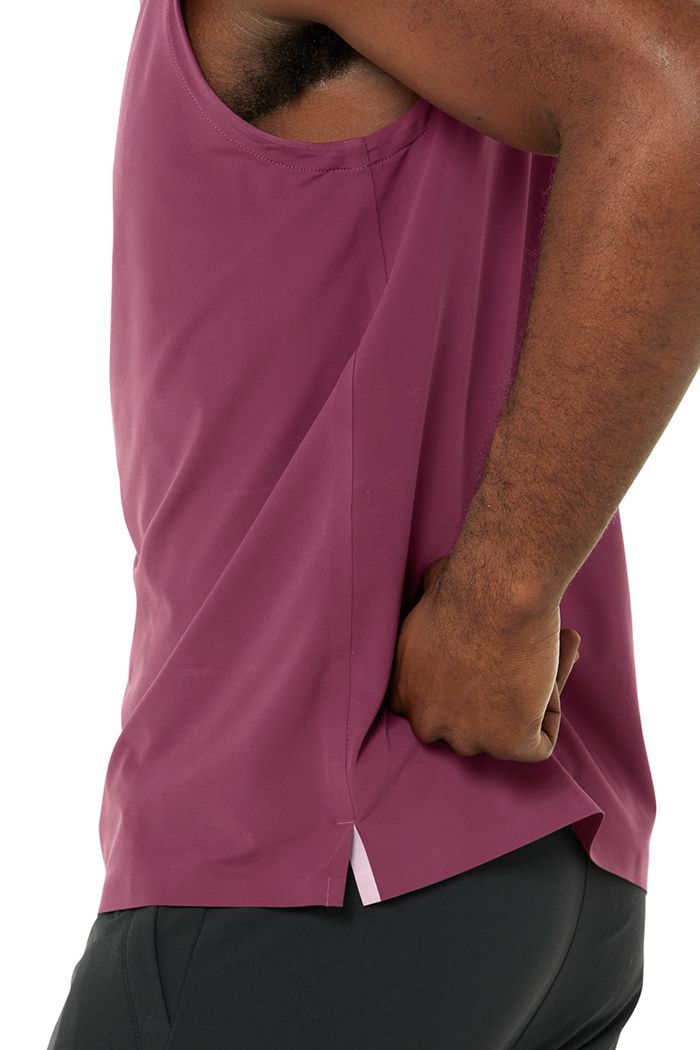 Tank Tops Alo Yoga Idol Performance Hombre Rojos | 931078HNR