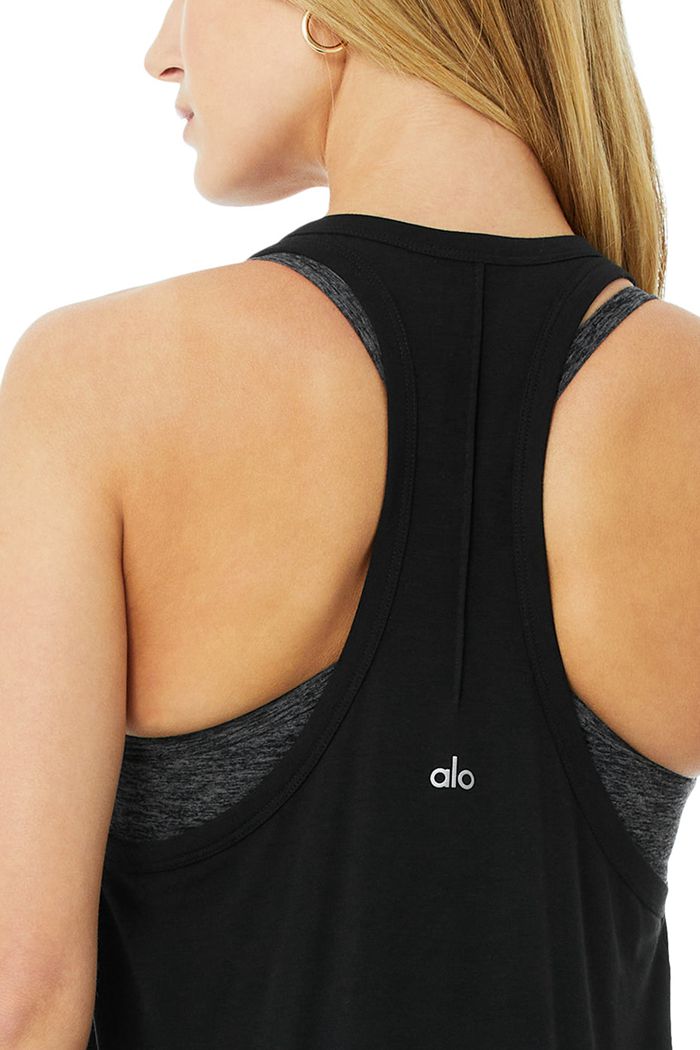 Tank Tops Alo Yoga Motion Mujer Negros | 906728JFA