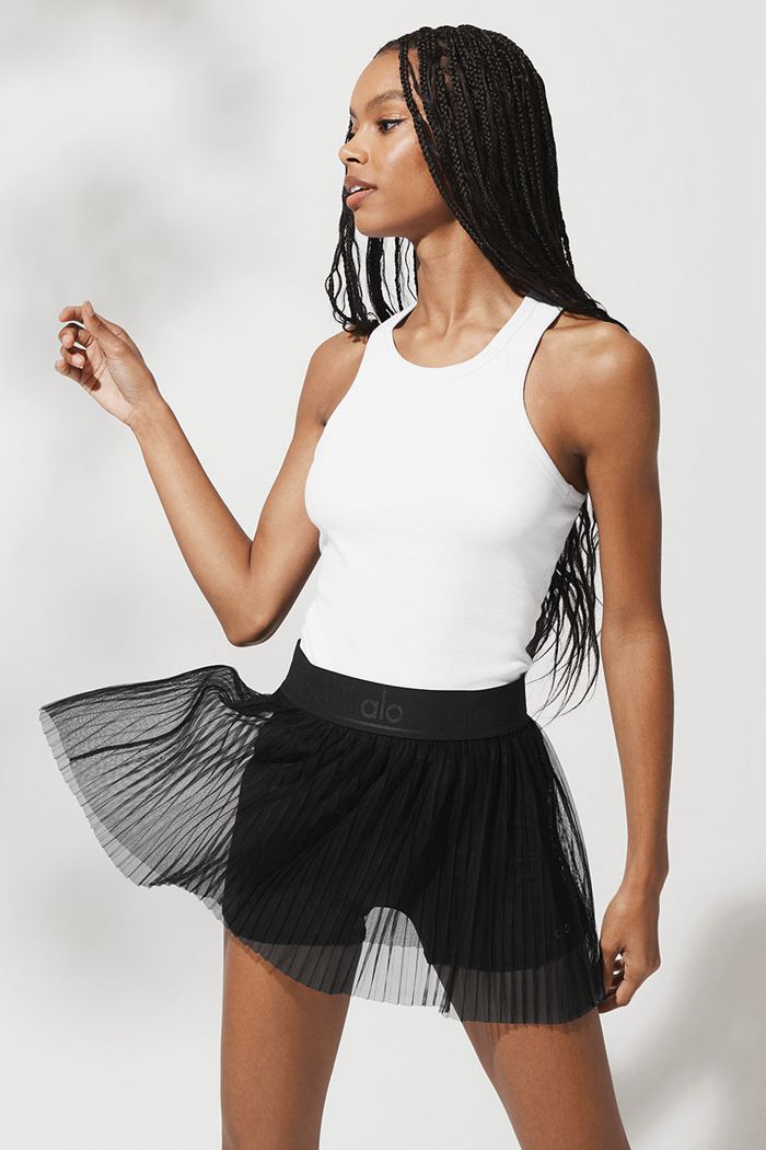 Tank Tops Alo Yoga Ribbed Aspire Full Length Mujer Blancos | 682047WIN
