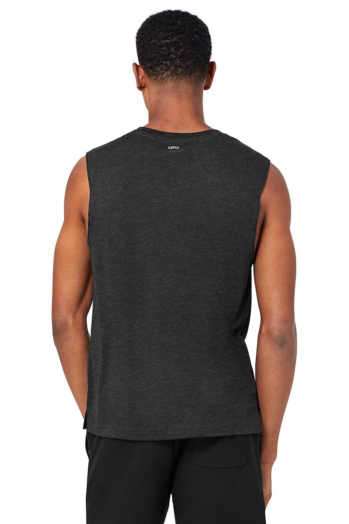 Tank Tops Alo Yoga The Triumph Muscle Hombre Negros | 604932PDE