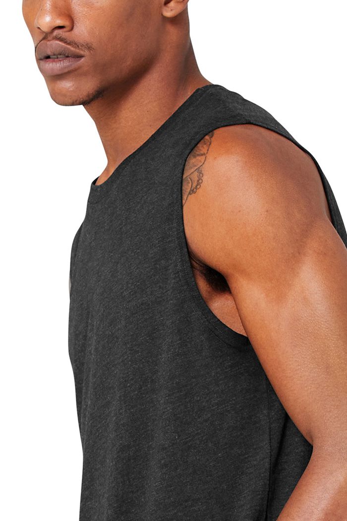 Tank Tops Alo Yoga The Triumph Muscle Hombre Negros | 604932PDE