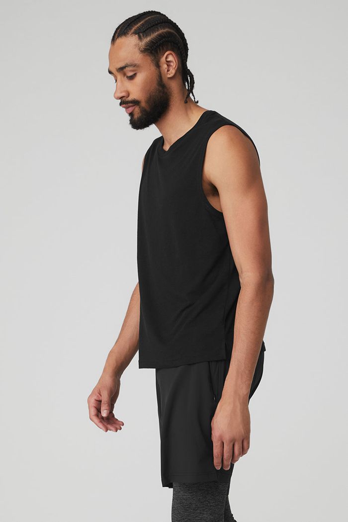 Tank Tops Alo Yoga The Triumph Muscle Hombre Negros | 805942BDG