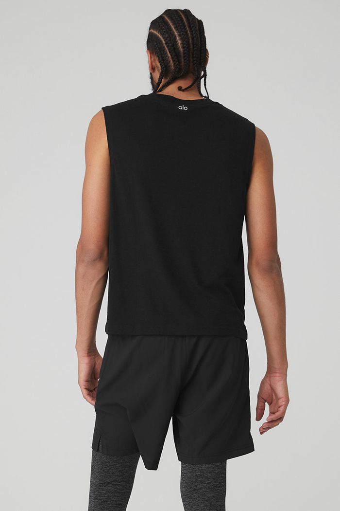 Tank Tops Alo Yoga The Triumph Muscle Hombre Negros | 805942BDG