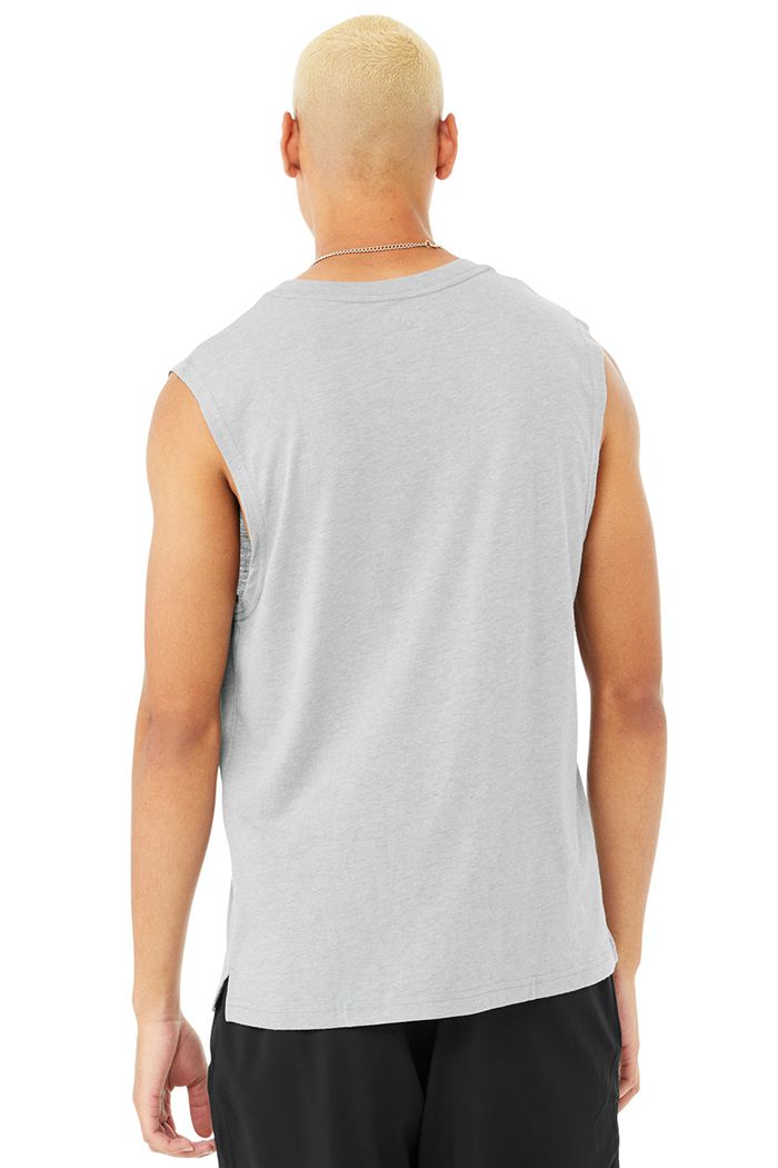 Tank Tops Alo Yoga The Triumph Muscle Hombre Grises | 986425IHZ