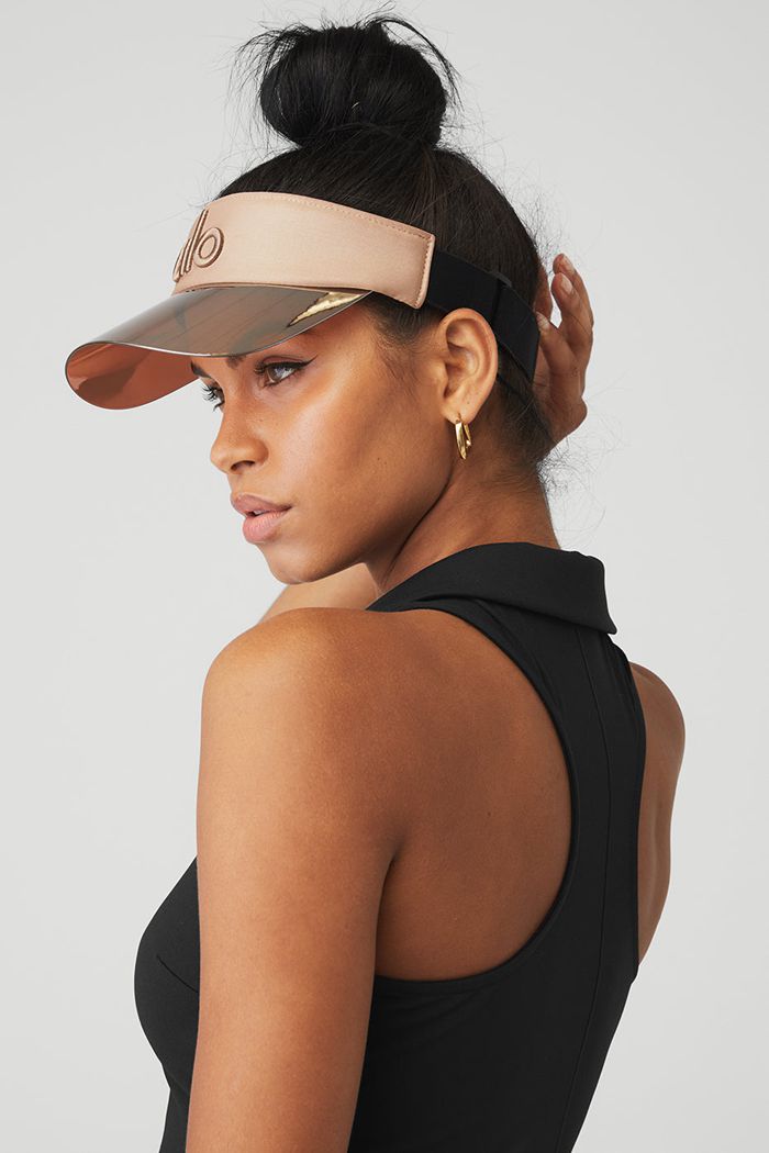 Visor Alo Yoga Solar Mujer Beige | 610293ZSD