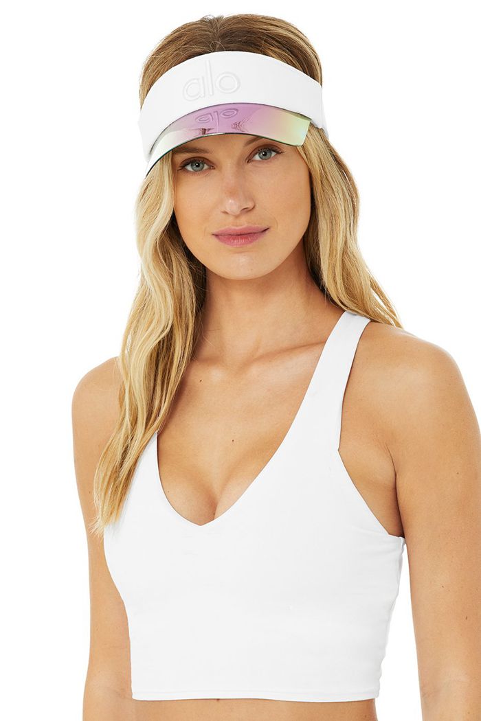 Visor Alo Yoga Solar Mujer Blancos | 692317CKQ